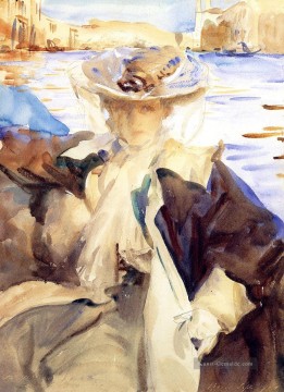 Jane de Glehn in einer Gondel Porträt John Singer Sargent Ölgemälde